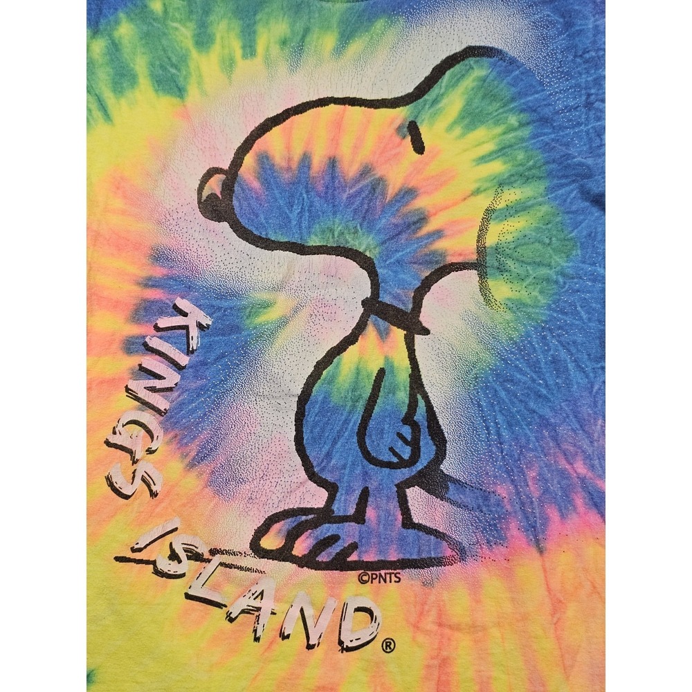 Snoopy Tie‎ Dye T Shirt Womens Small Kings Island Cotton Peanuts Graphic Rainbow - Picture 2 of 7